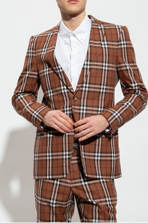 Burberry check outlet blazer